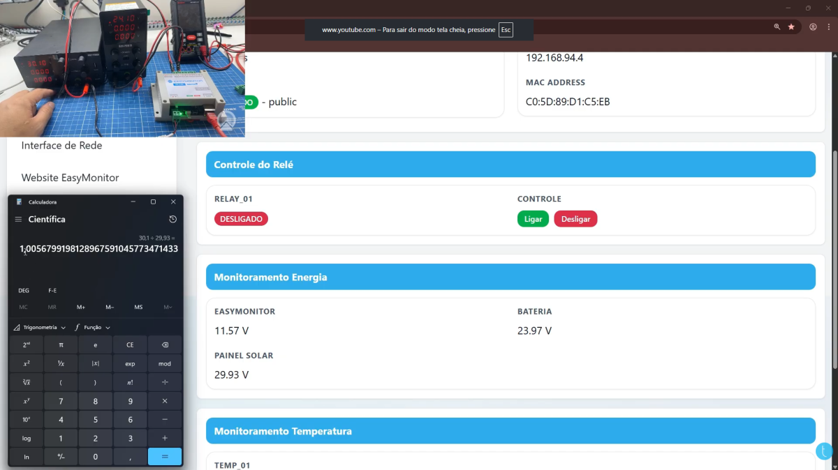 Monitoramento de Tensão DC - EasyMonitor Plus V3